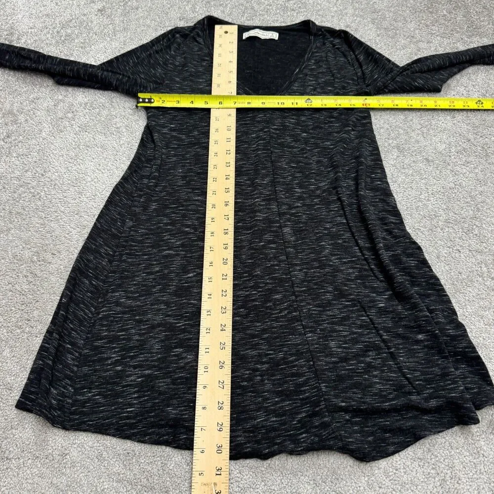 Abercrombie & Fitch Super Soft Swing LS Mini Dress Womens Small Dark Gray V-Neck